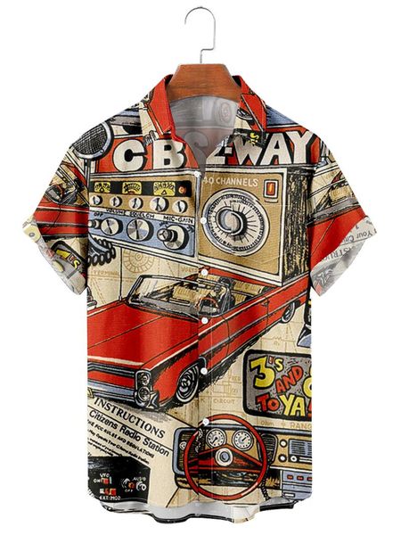 men's casual shirts 2021 short sleeve lapel shirt large size convertible car 3d printed with pocket, White;black
men's casual shirts 2021 short sleeve lapel shirt large size convertible car 3d printed with pocket, White;black
