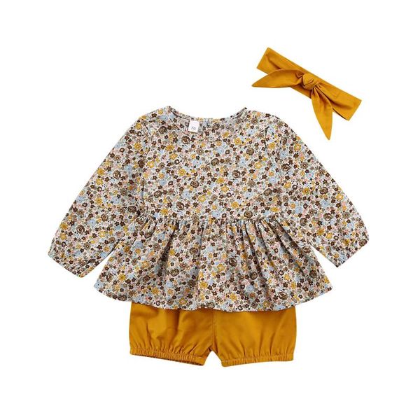 born infant baby clothes set toddler girls floral brown short pants outfits 2021 clothing sets, White
born infant baby clothes set toddler girls floral brown short pants outfits 2021 clothing sets, White