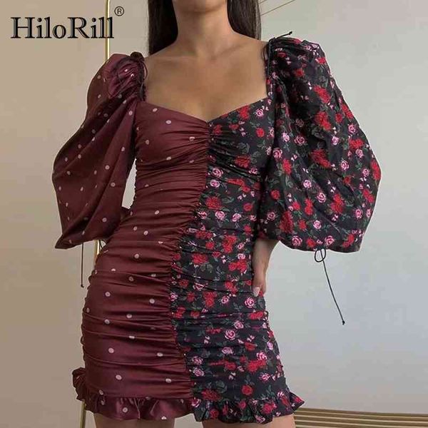 patchwork bodycon mini dress women lantern sleeve party floral and dot bow tie chic short es 210508, Black;gray
patchwork bodycon mini dress women lantern sleeve party floral and dot bow tie chic short es 210508, Black;gray