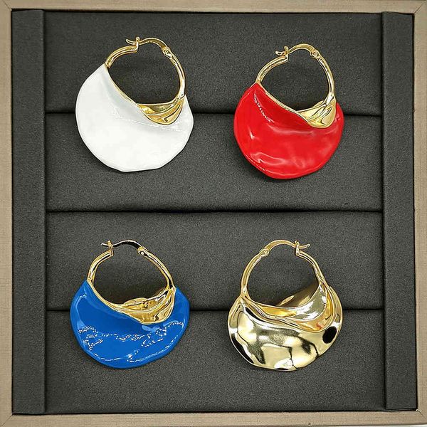 earrings exaggerate fashion enamel earrings brass gold plated geometric women's slim earrings, Silver
earrings exaggerate fashion enamel earrings brass gold plated geometric women's slim earrings, Silver