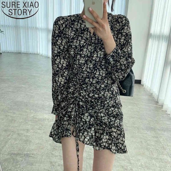 spring vintage women floral print dress chic drawstring v-neck long sleeve mimi dresses black beige 13571 210417, Black;gray
spring vintage women floral print dress chic drawstring v-neck long sleeve mimi dresses black beige 13571 210417, Black;gray