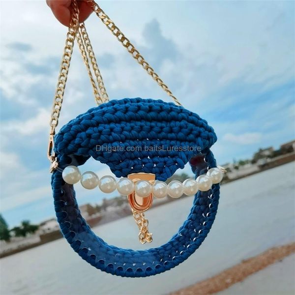 outdoor bags baitsluresstore hand-woven bag large capacity knitted chain shoder transparent handbag jllbtc 
outdoor bags baitsluresstore hand-woven bag large capacity knitted chain shoder transparent handbag jllbtc