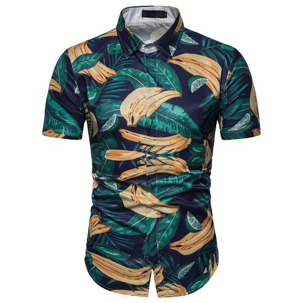 men's casual shirts mens hawaiian shirt slim fit short sleeve men chemise homme summer fruit print floral beach streetwear, White;black
men's casual shirts mens hawaiian shirt slim fit short sleeve men chemise homme summer fruit print floral beach streetwear, White;black