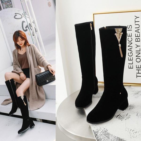 boots women knee-high winter and autumn long boot shoes big size 43 black suede women's zipper round toe mid heel
boots women knee-high winter and autumn long boot shoes big size 43 black suede women's zipper round toe mid heel