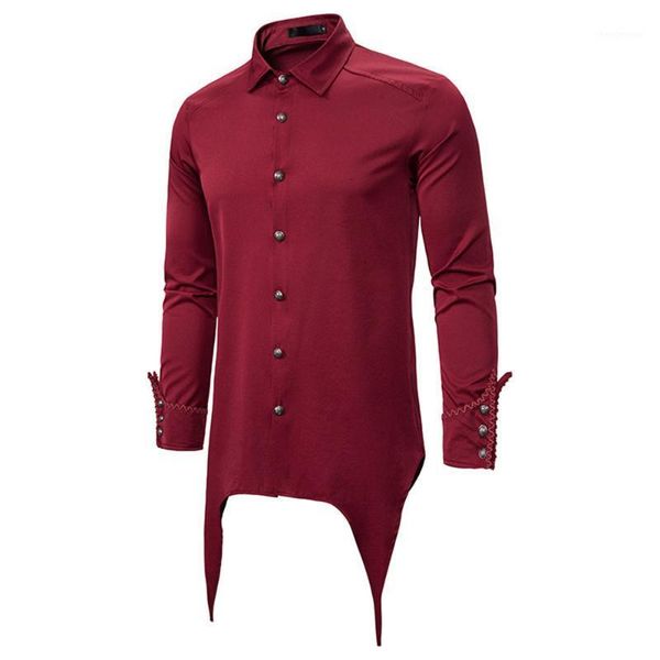 men's dress shirts gothic slim shirt men asymmetrical smart casual formal blouses long sleeve punk pure colors fit business tee, White;black
men's dress shirts gothic slim shirt men asymmetrical smart casual formal blouses long sleeve punk pure colors fit business tee, White;black