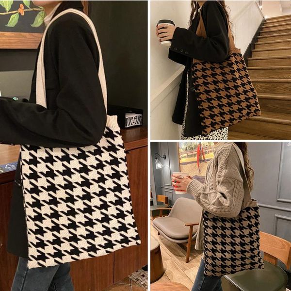 korean style retro women knitting shoulder bag large capacity crochet winter autumn daily handbags fashion classic shopping duffel bags
korean style retro women knitting shoulder bag large capacity crochet winter autumn daily handbags fashion classic shopping duffel bags