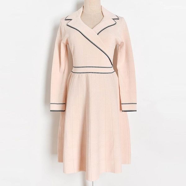 casual dresses notched collar sweater dress 2021 fall winter thick knitted women office lady a-line long sleeve robes, Black;gray
casual dresses notched collar sweater dress 2021 fall winter thick knitted women office lady a-line long sleeve robes, Black;gray