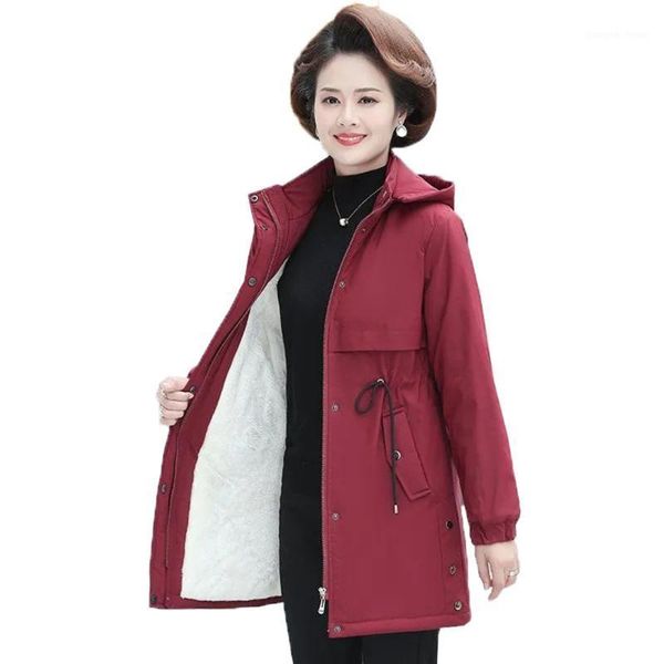 women's coat hooded parkas 2021 middle-aged winter jacket warm plus velvet thick parka female outwear overcoat down &, Black
women's coat hooded parkas 2021 middle-aged winter jacket warm plus velvet thick parka female outwear overcoat down &, Black