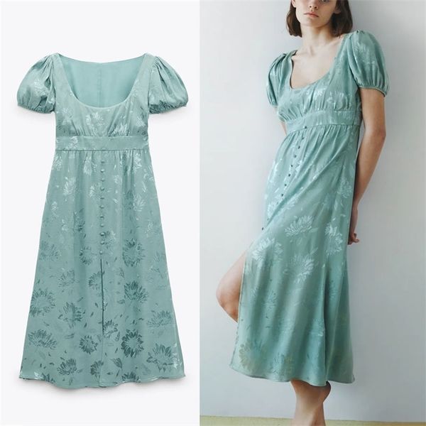 floral jacquard long summer dress women short puff sleeve elegant party es woman button up vintage ruched 210524, Black;gray
floral jacquard long summer dress women short puff sleeve elegant party es woman button up vintage ruched 210524, Black;gray