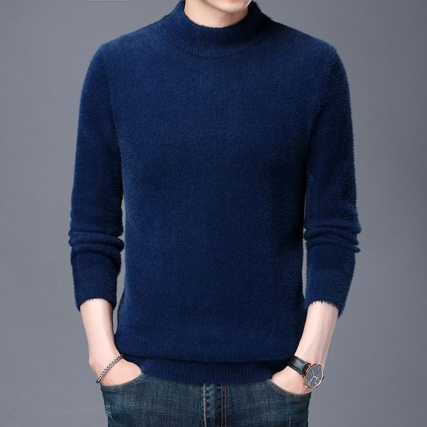 semi high neck imitation mink men's autumn and winter thickened fashion korean version slim fit inner sweater, Black
semi high neck imitation mink men's autumn and winter thickened fashion korean version slim fit inner sweater, Black