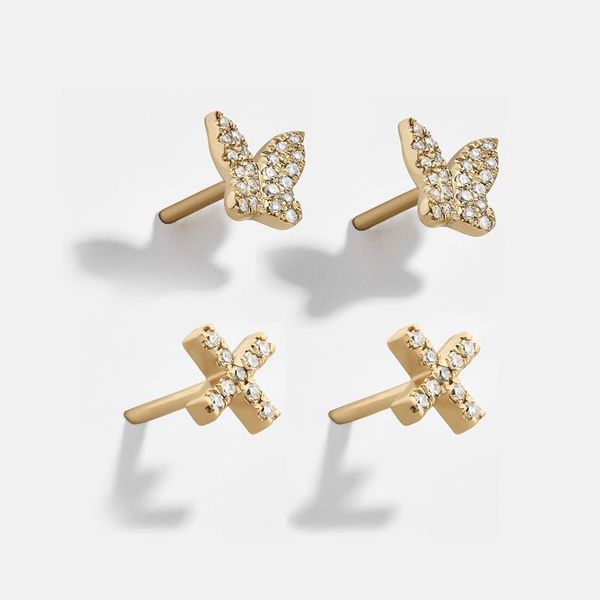 simple micro paved cz butterfly earrings fashion statement x-shape stud tiny ear studs jewelry brincos, Golden;silver
simple micro paved cz butterfly earrings fashion statement x-shape stud tiny ear studs jewelry brincos, Golden;silver
