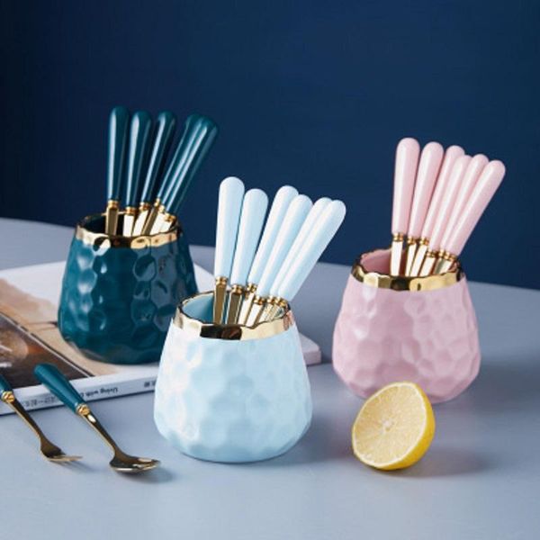 forks fork spoon ceramic stand set creative stainless fruit northern european -style light luxury household moon cake
forks fork spoon ceramic stand set creative stainless fruit northern european -style light luxury household moon cake