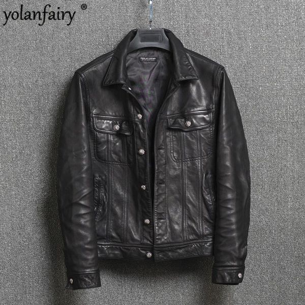 men's leather & faux jacket real sheepskin coat vintage genuine spring autumn slim fit motorcycle jackets 16m-8 kj2303, Black
men's leather & faux jacket real sheepskin coat vintage genuine spring autumn slim fit motorcycle jackets 16m-8 kj2303, Black