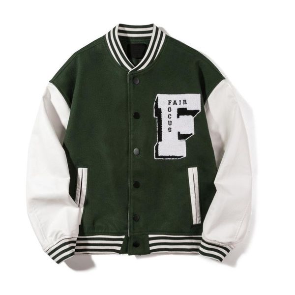 men's jackets embroidery letter harajuku baseball coat men patchwork winter autumn bomber uniform hip hop long sleeve female outerwear, Black;brown
men's jackets embroidery letter harajuku baseball coat men patchwork winter autumn bomber uniform hip hop long sleeve female outerwear, Black;brown
