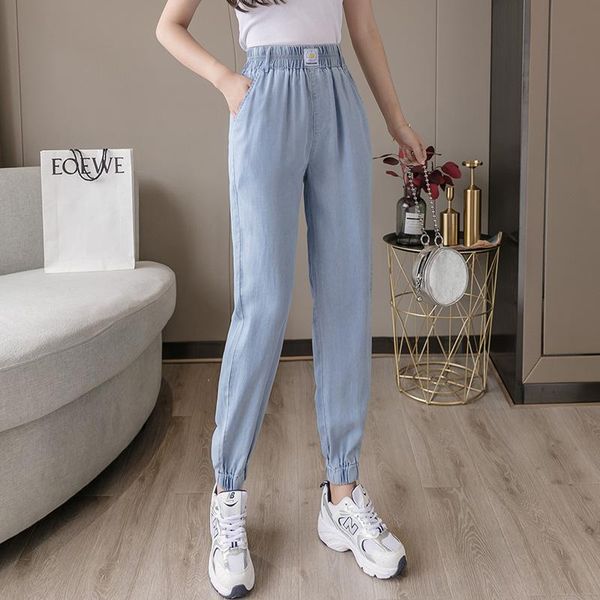 women's jeans blue little daisy high waist women elastic slim skinny female casual trousers denim summer harem pants 2021
women's jeans blue little daisy high waist women elastic slim skinny female casual trousers denim summer harem pants 2021