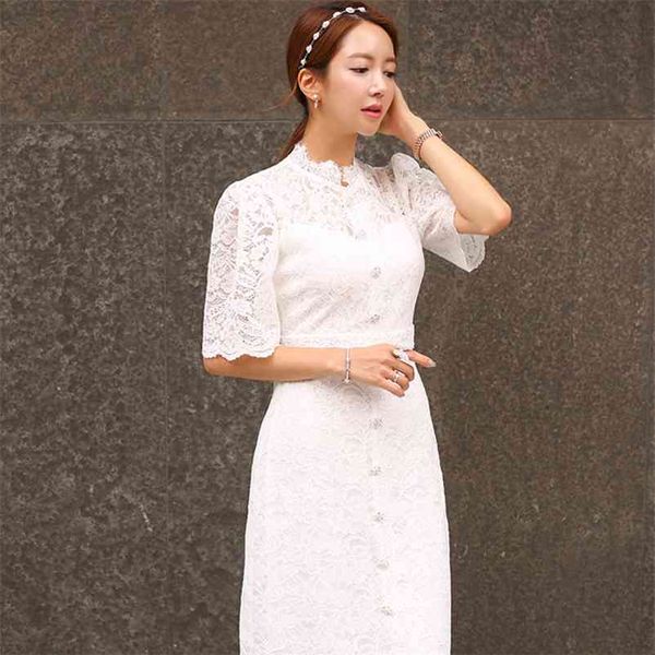 maxi long dress for women summer half sleeve stand lace ladies formal party dresses 210530, Black;gray
maxi long dress for women summer half sleeve stand lace ladies formal party dresses 210530, Black;gray