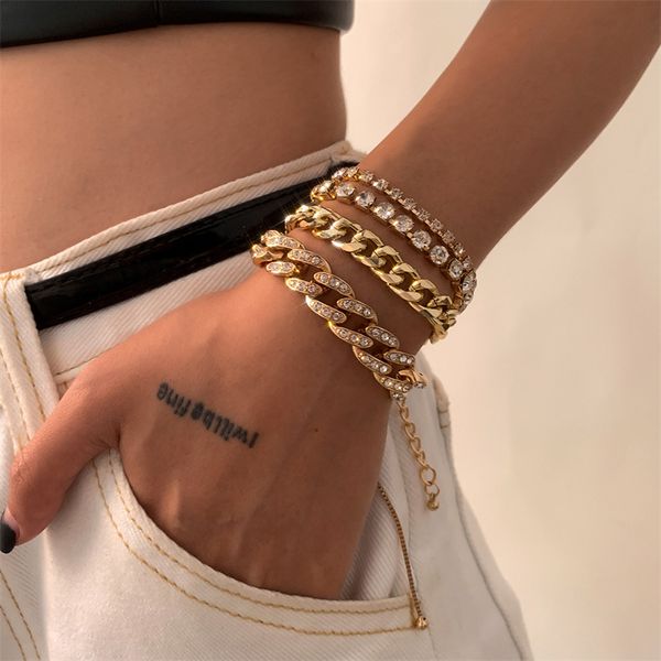 boho gold silver chain bracelets set for women adjustable fashion chunky cuban punk bracelet jewelrygirls gift 4pcs/ sets, Black
boho gold silver chain bracelets set for women adjustable fashion chunky cuban punk bracelet jewelrygirls gift 4pcs/ sets, Black