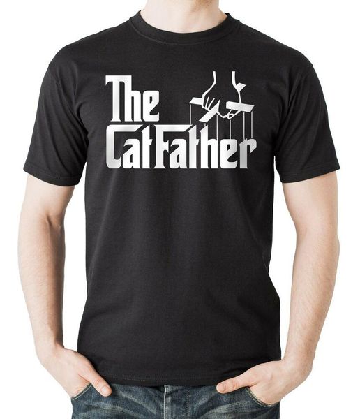 the catfather t-shirt gift for pet lover tee shirt, White;black 
the catfather t-shirt gift for pet lover tee shirt, White;black