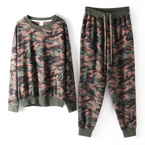 women's two piece pants pullover long-sleeve suit female 2021 spring and autumn couple sports casual camouflage - set, White
women's two piece pants pullover long-sleeve suit female 2021 spring and autumn couple sports casual camouflage - set, White