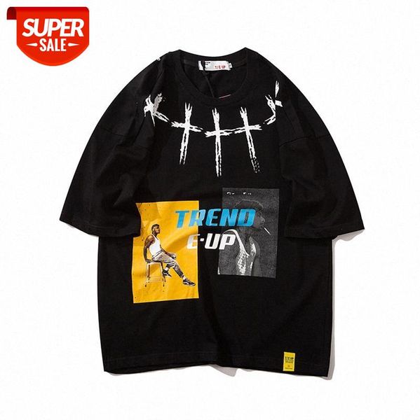 spring and summer european american high street round neck print t-shirt loose multi-color character short-sleeved tee men women #lj6n, White;black
spring and summer european american high street round neck print t-shirt loose multi-color character short-sleeved tee men women #lj6n, White;black