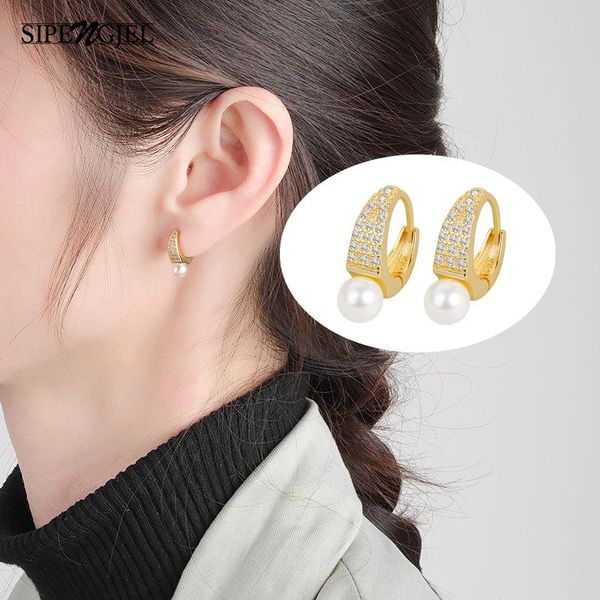 hoop & huggie sipengjel fashion pearl earrings cubic zircon gold and silver color small for women jewelry 2021, Golden;silver
hoop & huggie sipengjel fashion pearl earrings cubic zircon gold and silver color small for women jewelry 2021, Golden;silver