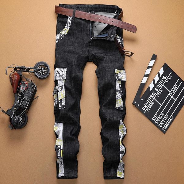 men's jeans men jean homme trousers pants for pantalones denim male straight casual designer multi-pocket biker high quality, Blue
men's jeans men jean homme trousers pants for pantalones denim male straight casual designer multi-pocket biker high quality, Blue