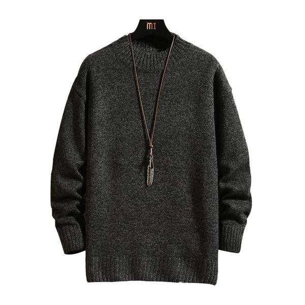 men's sweaters 2021 autumn and winter brick wall japanese large size solid color round neck pullover knitted sweater bottoming shirt, White;black
men's sweaters 2021 autumn and winter brick wall japanese large size solid color round neck pullover knitted sweater bottoming shirt, White;black