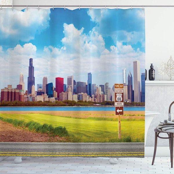 183 shower curtain set with 12 hooks,chicago skyline historical route 66 highway background with skyscrapers om
183 shower curtain set with 12 hooks,chicago skyline historical route 66 highway background with skyscrapers om