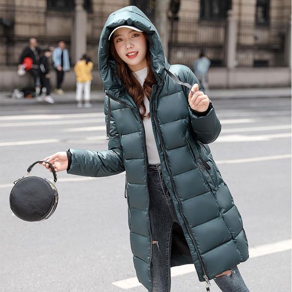 women's down & parkas hooded warm winter fashion long slim coat cotton jacket ladies glossy and loose oversize outcoat, Black
women's down & parkas hooded warm winter fashion long slim coat cotton jacket ladies glossy and loose oversize outcoat, Black