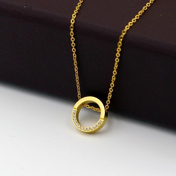 chains fashion circle half micro inlaid crystal pendant necklace clavicle chain woman jewelry wholesale for gift, Silver
chains fashion circle half micro inlaid crystal pendant necklace clavicle chain woman jewelry wholesale for gift, Silver