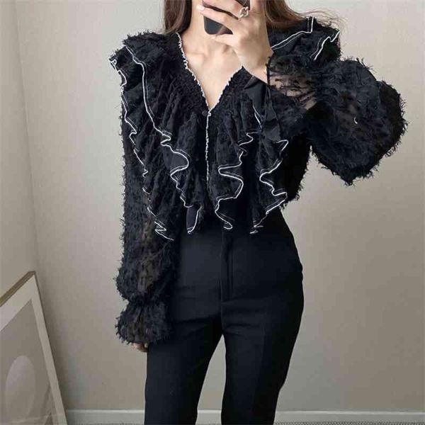 comelstreetwear ruffles v-neck tassel shirts chic elegance all match women ol brief female 210515, White
comelstreetwear ruffles v-neck tassel shirts chic elegance all match women ol brief female 210515, White