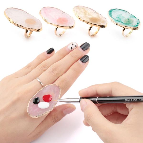 nail art equipment fashion acrylic color palette with finger ring polish cream foundation mixing tool easy clean wipe, Silver
nail art equipment fashion acrylic color palette with finger ring polish cream foundation mixing tool easy clean wipe, Silver