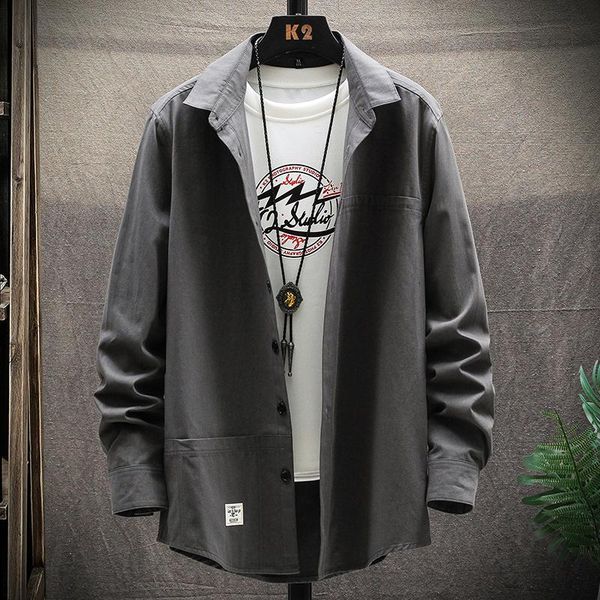 men's casual shirts 100% cotton simple shirt men coat tooling male brand wear streetwear 310b, White;black
men's casual shirts 100% cotton simple shirt men coat tooling male brand wear streetwear 310b, White;black