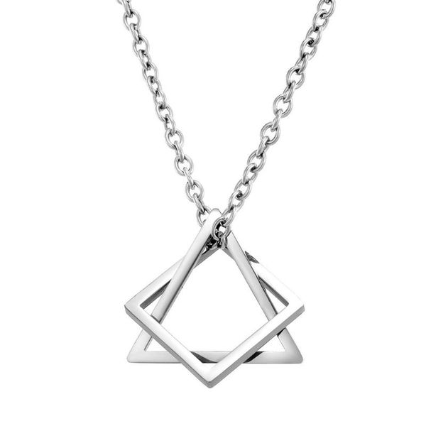pendant necklaces korean space geometry street hip hop student couple triangle square personality necklace, Silver
pendant necklaces korean space geometry street hip hop student couple triangle square personality necklace, Silver