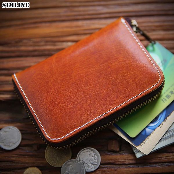 wallets simline 2021 genuine leather wallet for men vintage handmade men's short small zipper purse card holder with coin pocket, Red;black
wallets simline 2021 genuine leather wallet for men vintage handmade men's short small zipper purse card holder with coin pocket, Red;black