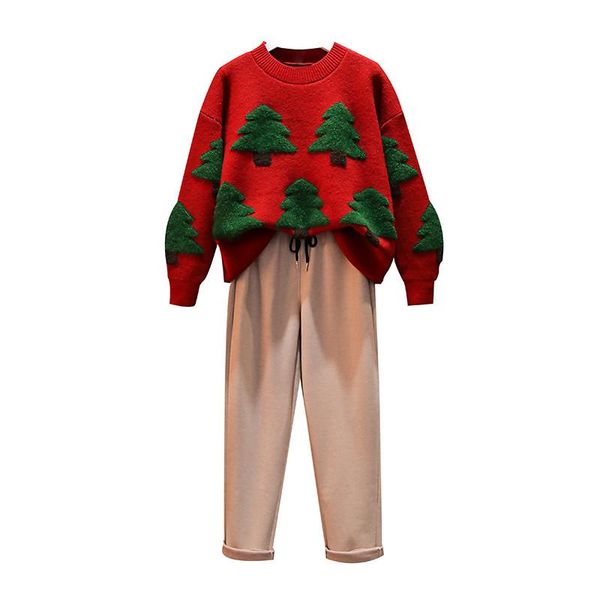 women's two piece pants set women autumn christmas tree sweater+ladies fashion winter 2-piece lady, White
women's two piece pants set women autumn christmas tree sweater+ladies fashion winter 2-piece lady, White