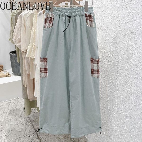 women's pants & capris oceanlove wide leg women student loose casual plaid pantalon femme high waist korean 2021 spring trousers patchw, Black;white
women's pants & capris oceanlove wide leg women student loose casual plaid pantalon femme high waist korean 2021 spring trousers patchw, Black;white