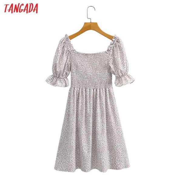 tangada summer women leopard print square collar dress vintage short sleeve ladies sundress sy225 210609, Black;gray
tangada summer women leopard print square collar dress vintage short sleeve ladies sundress sy225 210609, Black;gray