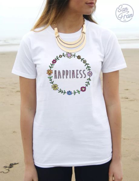 * happiness t-shirt tumblr fashion cute slogan positive vibes floral reef *, White;black
* happiness t-shirt tumblr fashion cute slogan positive vibes floral reef *, White;black