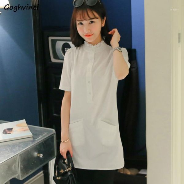 shirts women ruffled collar casual loose solid short sleeve comfortable elegant womens trendy all-match fashion clothing ladies women's, White
shirts women ruffled collar casual loose solid short sleeve comfortable elegant womens trendy all-match fashion clothing ladies women's, White