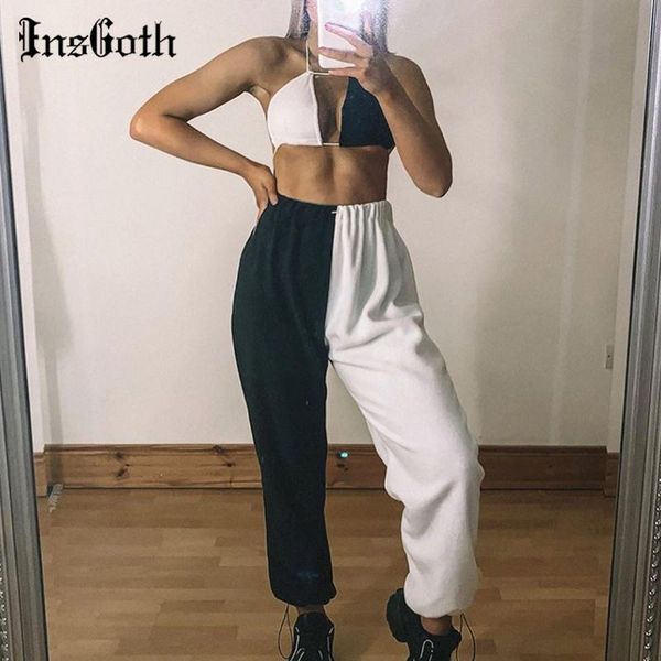 women's pants & capris insgoth streetwear black and white patchwork harm women gothic harajuku high waist loose long trousers female ca, Black;white
women's pants & capris insgoth streetwear black and white patchwork harm women gothic harajuku high waist loose long trousers female ca, Black;white