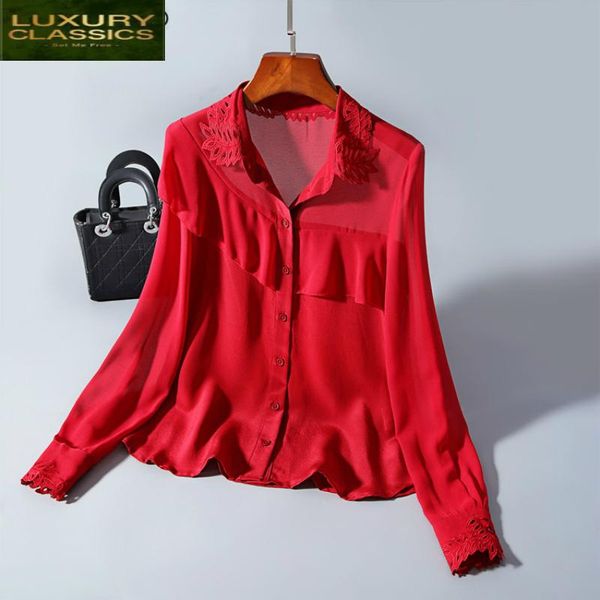 women's blouses & shirts and womens real silk black blouse natural elegant ladies office wear streetwear clothes lwl1631, White
women's blouses & shirts and womens real silk black blouse natural elegant ladies office wear streetwear clothes lwl1631, White