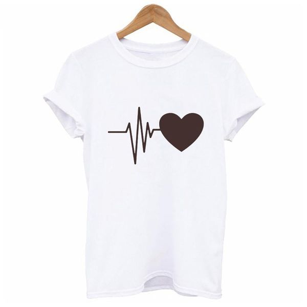 women's t-shirt ladies fashion round neck pullover short sleeve casual love print for women high waist slim sport femme #8, White
women's t-shirt ladies fashion round neck pullover short sleeve casual love print for women high waist slim sport femme #8, White