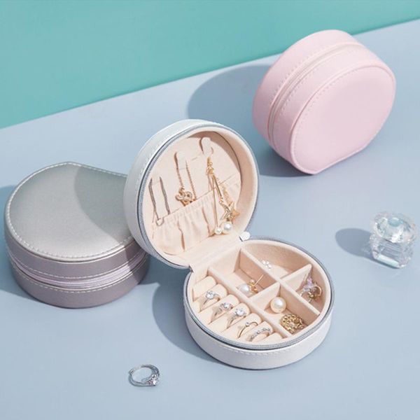 the pu leather simple jewelry box earrings creative portable storage small boxes & bins
the pu leather simple jewelry box earrings creative portable storage small boxes & bins