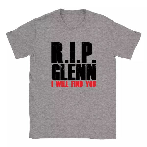 rip glenn mens t-shirt walking dead quote tv show gift top, White;black 
rip glenn mens t-shirt walking dead quote tv show gift top, White;black