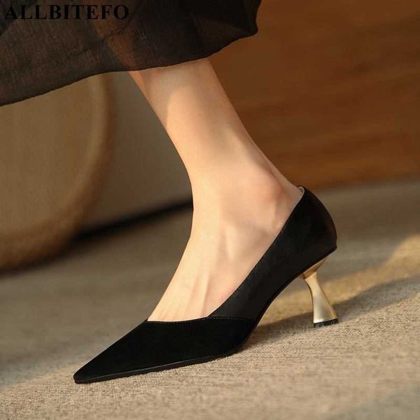 allbitefo arrive genuine leather gold heel wedding women shoes high heel shoes autumn/spring women heels shoes 210611, Black
allbitefo arrive genuine leather gold heel wedding women shoes high heel shoes autumn/spring women heels shoes 210611, Black