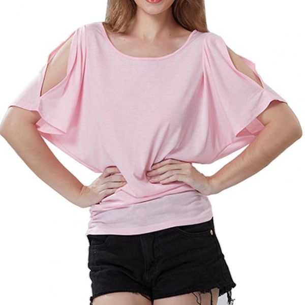 women's t-shirt blouse bat sleeves off shoulder women short round neck loose shirt for party, White
women's t-shirt blouse bat sleeves off shoulder women short round neck loose shirt for party, White