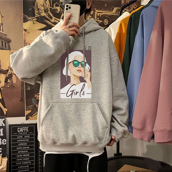 girls heads print hooded female sweatshirts oversize drop shoulder pockets woman's hoodies pullovers spring casual 210518, Black
girls heads print hooded female sweatshirts oversize drop shoulder pockets woman's hoodies pullovers spring casual 210518, Black