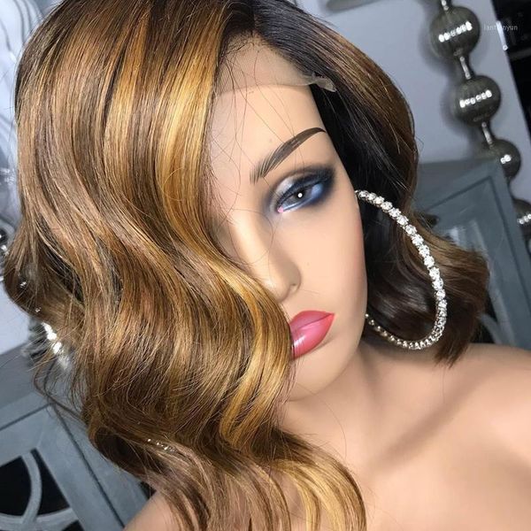 density 13x4 lace front human hair wigs short bob ombre colored highlight blonde wig for women glueless closure1, Black;brown
density 13x4 lace front human hair wigs short bob ombre colored highlight blonde wig for women glueless closure1, Black;brown