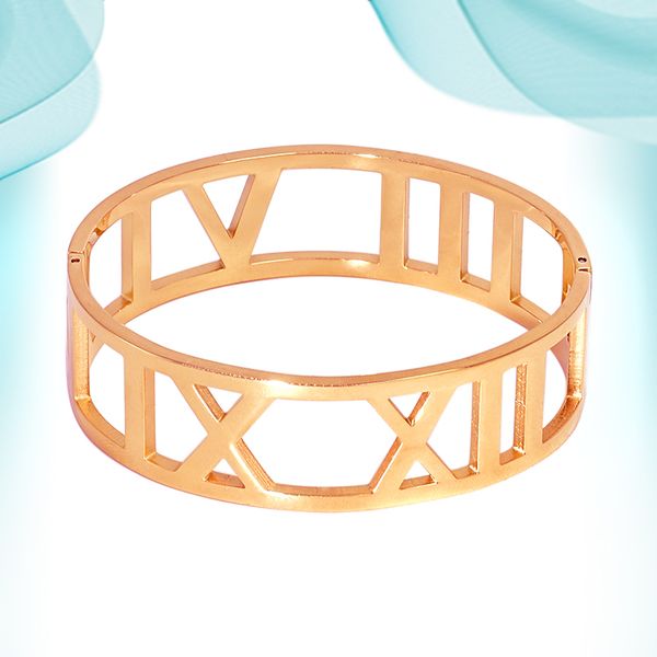 roman numerals hollow out bangles for women bridal girls friends couple stainless steel bracelets luxury fashion punk style wide hand access, Black
roman numerals hollow out bangles for women bridal girls friends couple stainless steel bracelets luxury fashion punk style wide hand access, Black